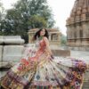 navratri special chaniya choli with digital print & real mirror work