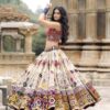 navratri special chaniya choli with digital print & real mirror work