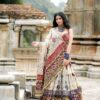 navratri special chaniya choli with digital print & real mirror work