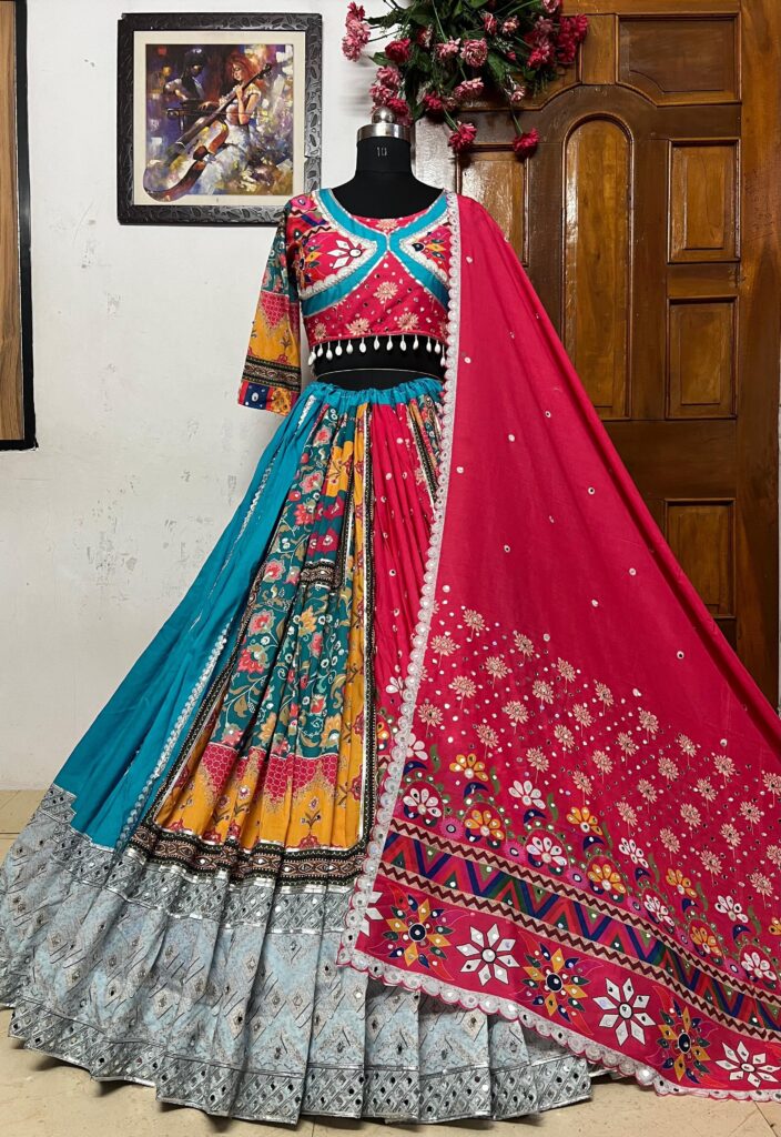 Outlet navratri special designer printed lehenga choli
