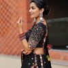 black single color lahenga choli