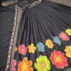 black single color lahenga choli