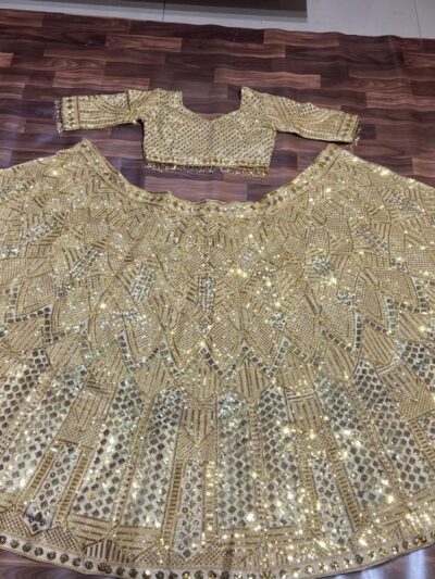 dreamex designer soft net lehenga with heavy sequin embroidery & feather lace dupatta