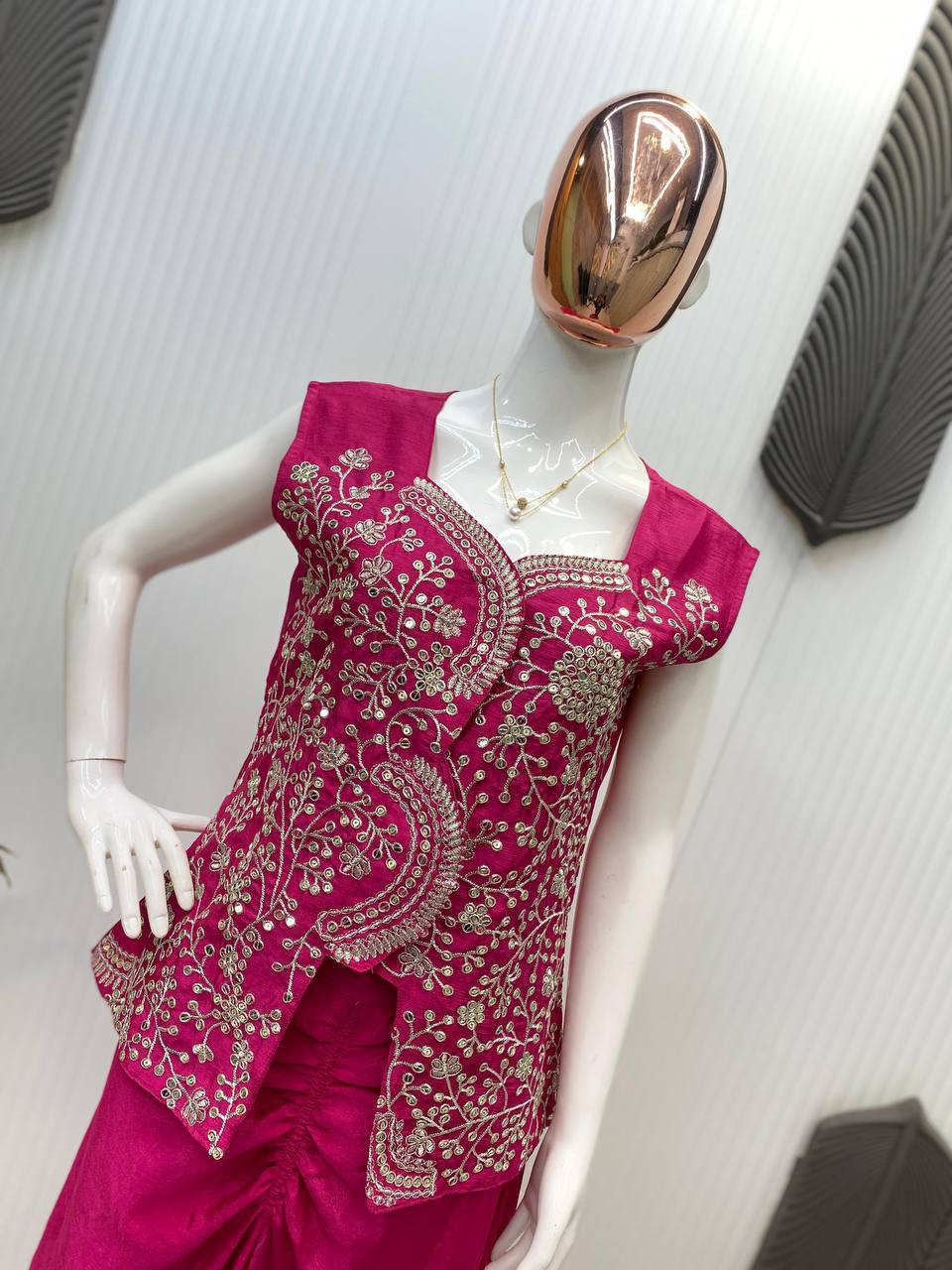 three piece indo western ready ato wear dhoti with long blouse and koti 😍 three piece indo western ready ato wear dhoti with long blouse and koti 😍