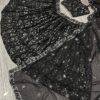designer black lehenga choli with silver sequin embroidery – party & festive wear