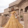 dreamex designer soft net lehenga with heavy sequin embroidery & feather lace dupatta