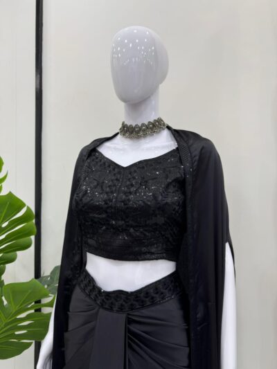 dhoti style with srug and choli