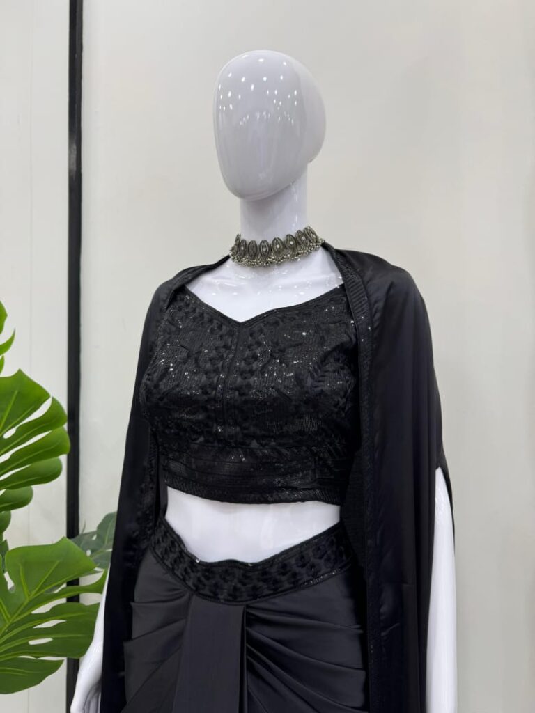 dhoti style with srug and choli