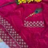 premium space silk saree with zarkhan work – designer collection