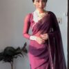 ready to wear georgette handwork saree with stitched blouse