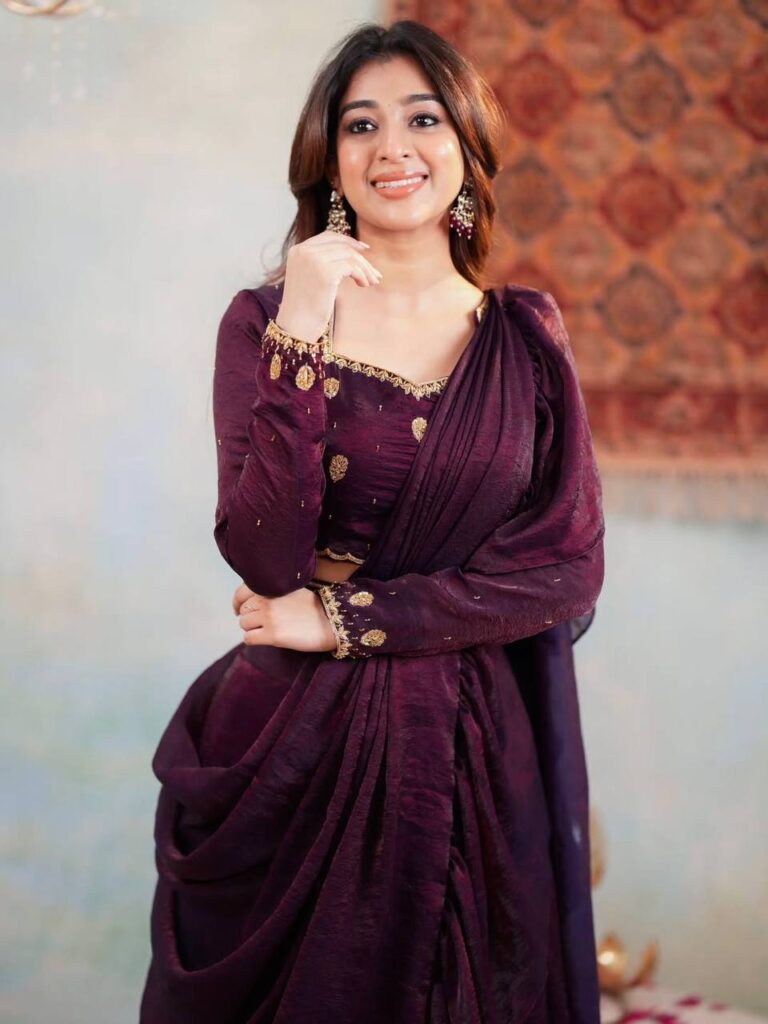 designer fandy satin sharara suit with embroidery & sequins