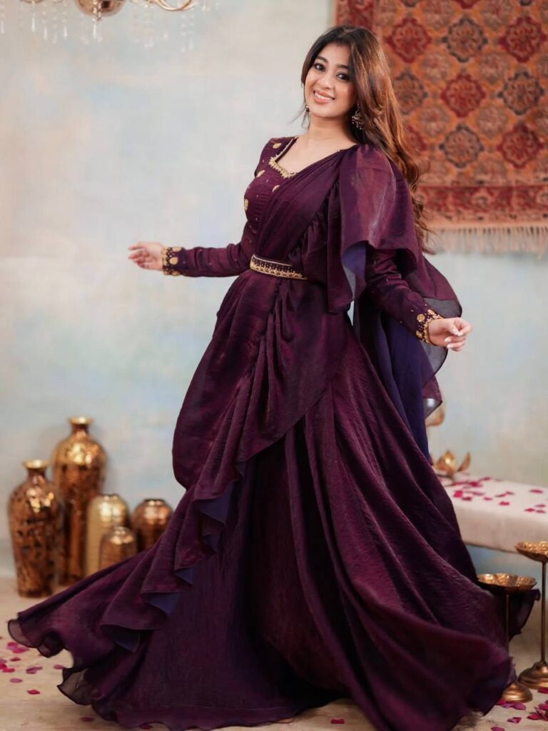 designer fandy satin sharara suit with embroidery & sequins