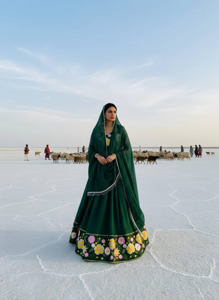 orange designer lehenga choli with crosek & thread embroidery | festive & party wear