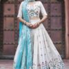pure tissue silk festival lehenga choli with heavy embroidery