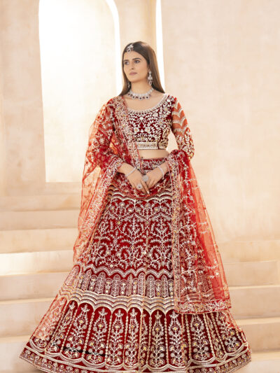 butterfly net designer lehenga choli with sequins jari work