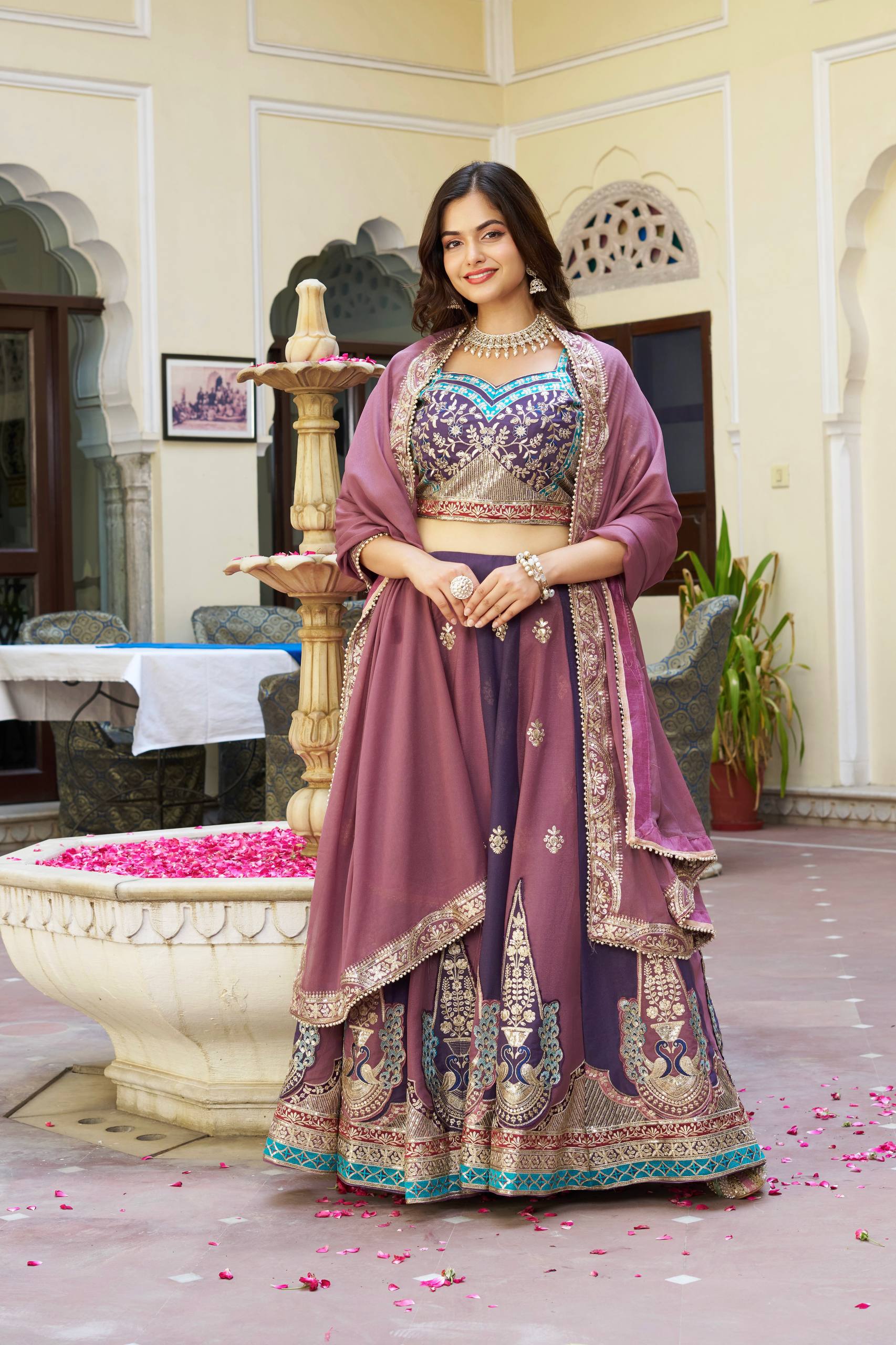 shree ram creation wedding lehenga choli with heavy embroidery & sequins shree ram creation wedding lehenga choli with heavy embroidery & sequins