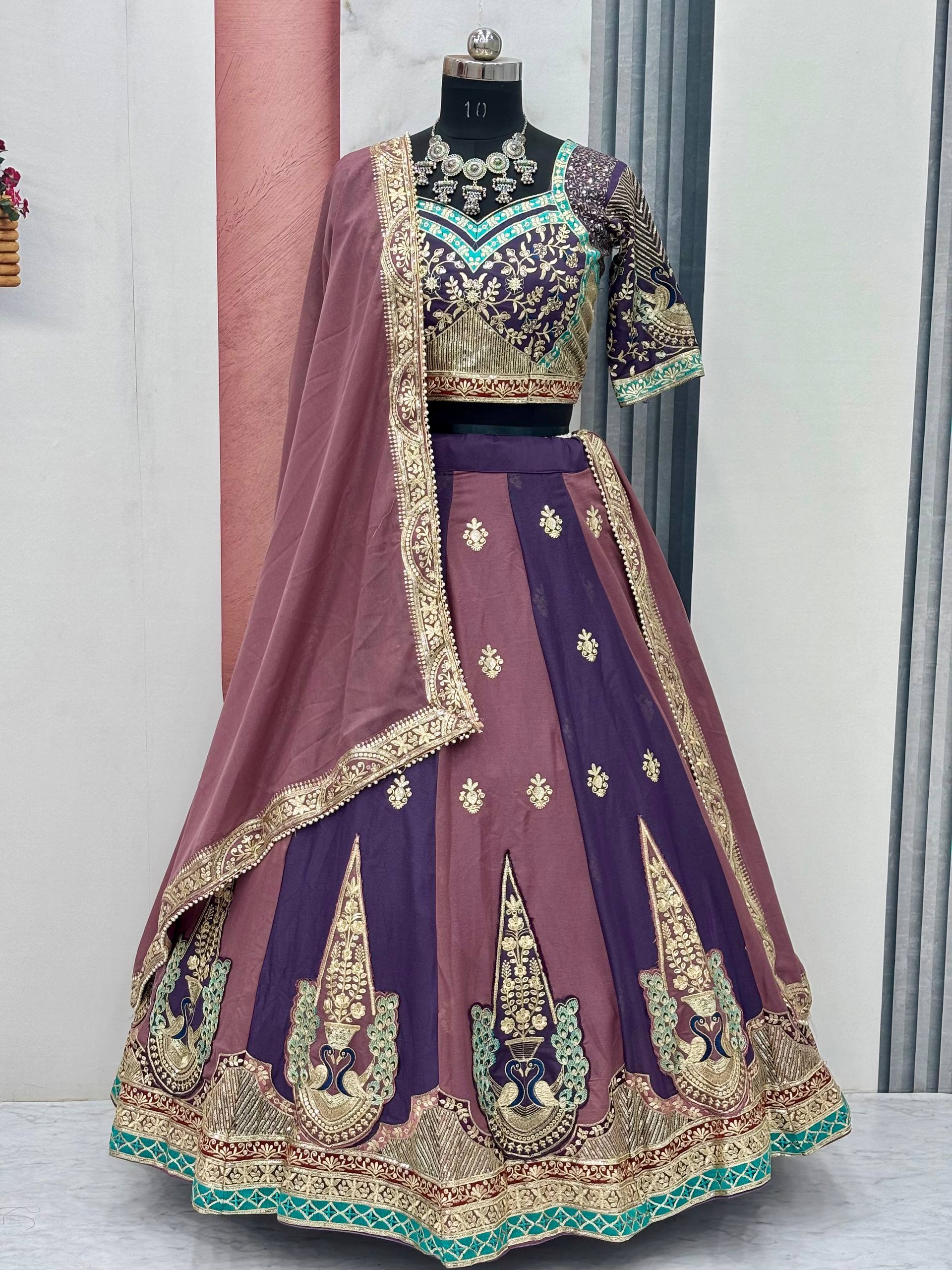 shree ram creation wedding lehenga choli with heavy embroidery & sequins shree ram creation wedding lehenga choli with heavy embroidery & sequins