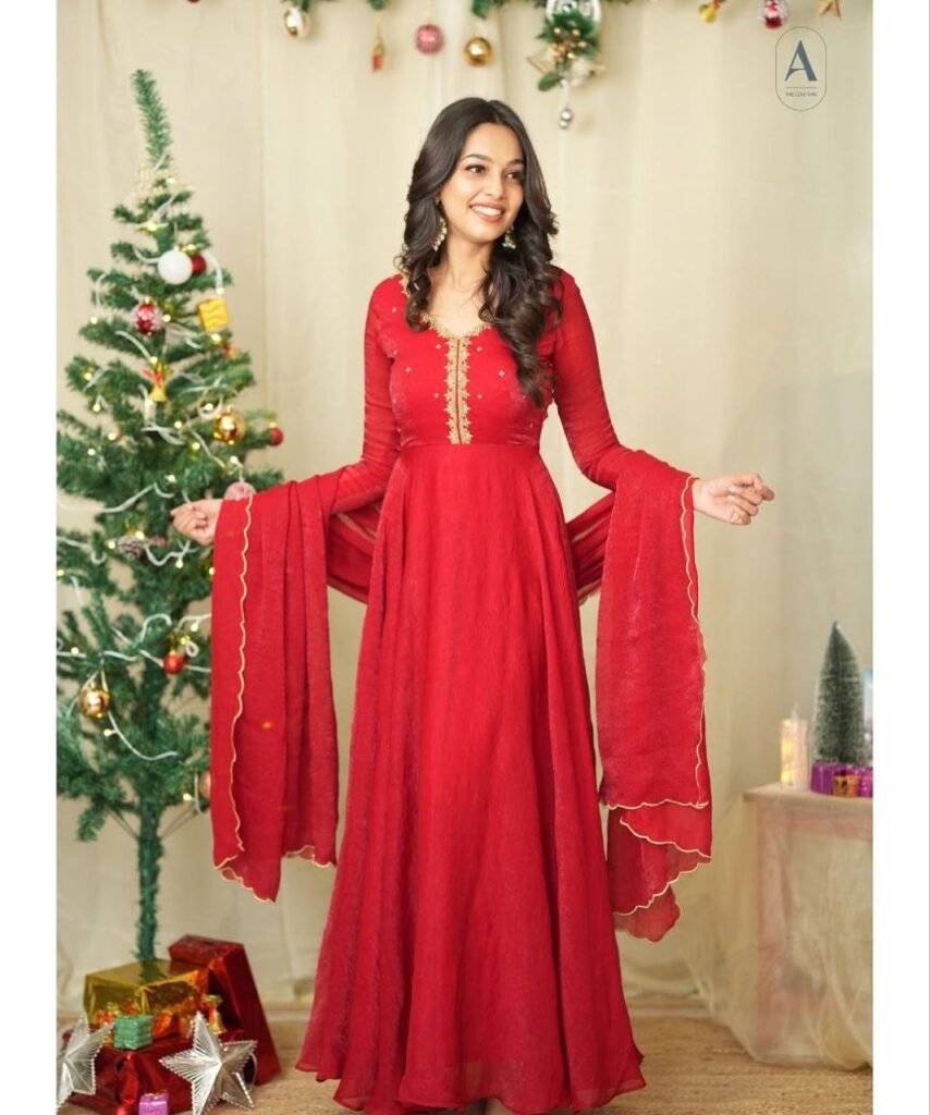 Outlet designer rangoli silk zardoshi embroidered gown with cut work dupatta