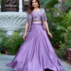 festival wear lehenga choli with embroidered koti