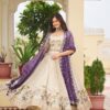 festival wear tissue silk lehenga choli with heavy embroidery