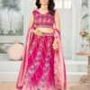 designer pink embroidered lehenga choli with dupatta