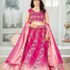 designer pink embroidered lehenga choli with dupatta