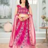 designer pink embroidered lehenga choli with dupatta