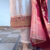pure kanjivaram silk kurta pant dupatta set with zari dupatta