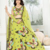 designer butterfly embroidered faux georgette lehenga choli with dupatta
