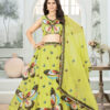 designer butterfly embroidered faux georgette lehenga choli with dupatta