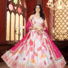 plus size 5xl designer lehenga choli in chinon silk with embroidery |