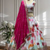 plus size 5xl designer lehenga choli in chinon silk with embroidery |